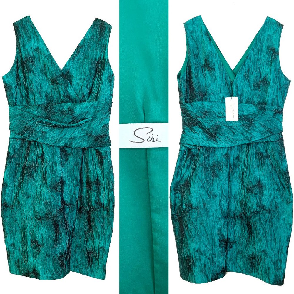 New Siri The Dresden Special Occasion Emerald Green Sleeveless Dress Size 16